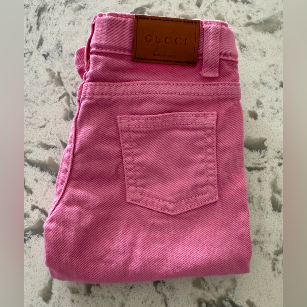 Gucci Pink Denim kids jeans